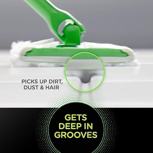 Swiffer Sweeper Heavy Duty Dry Multi-Surface Cloth Refills for Floor Sweeping and Cleaning, Unscented, 32 Count