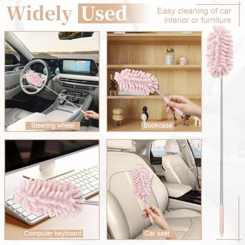 2 PCS Car Interior Duster with Extension Pole, Dusters for Cleaning