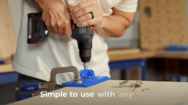 Kreg Concealed Hinge Jig - 35mm Cup Drilling Jig - Adjustable Cabinet Door Installation Tool - KHI-Hinge