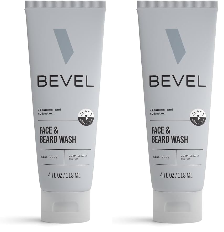 Bevel Face & Beard Wash with Witch Hazel and Aloe Vera to Cleanse, Hydrate