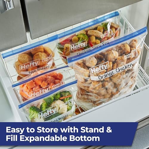 Hefty Press to Close Freezer Bags, Gallon Size, 20ct