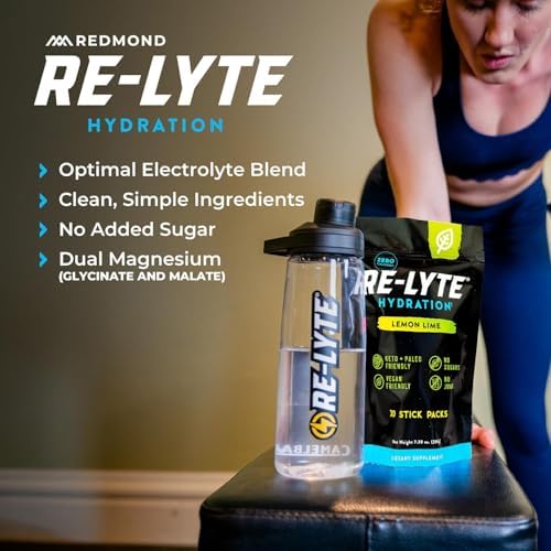 Redmond Re-Lyte Sugar Free Electrolyte Powder Packets (Lemon Lime) 30ct