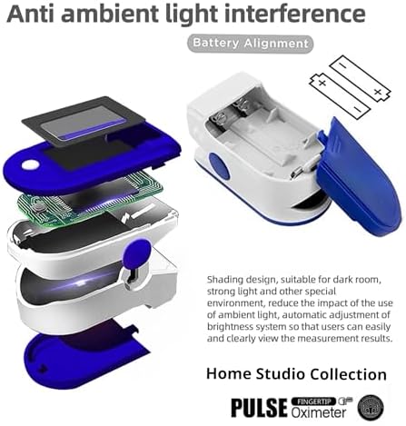 Finger Pulse Oximeter Larger Display Blood Oxygen Monitor with Lanyard