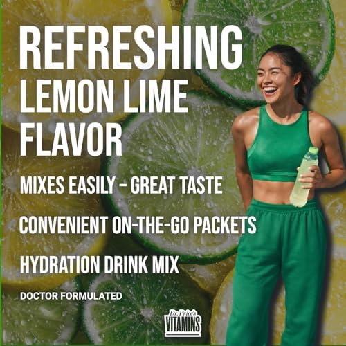 Dr. Price's Vitamins Electrolytes Powder Packets, Lemon Lime, 30 Pack