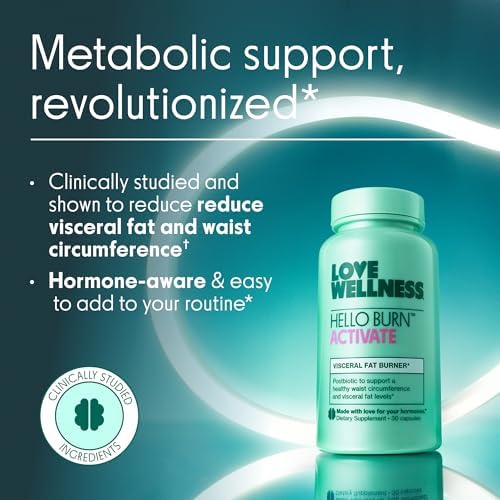 Love Wellness Hello Burn Activate | Postbiotic with BPL1® HT | 30 Count