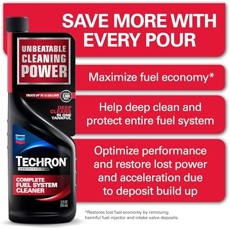 Chevron Techron Concentrate Plus Fuel System Cleaner, 20 oz., Pack of 1