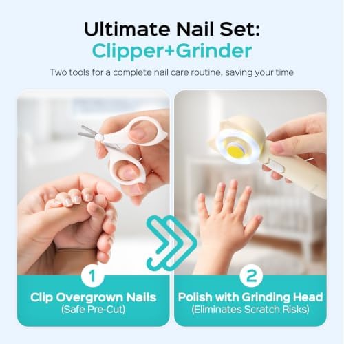 COSLUS C50 Baby Electric Nail File Trimmer, Gentle & Safe