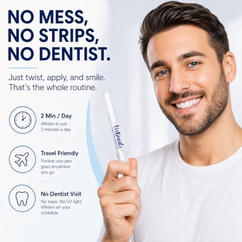 VieBeauti Teeth Whitening Pen Kit, 35% Carbamide Peroxide Gel, 5 Pack