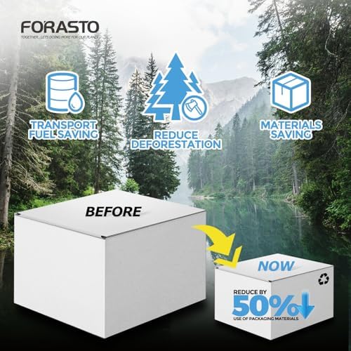 FORASTO Toilet Plunger with Holder - Heavy Duty Bathroom Cleaning Tools