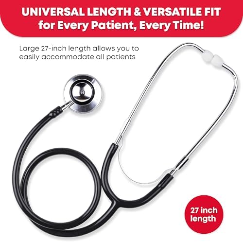 Ever Ready First Aid 143200 Dual Head Stethoscope, Black