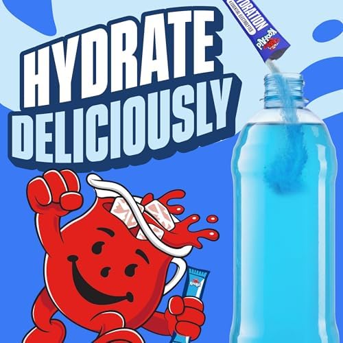 Kool-Aid Hydration Drink Mix, 6 Packets, Blue Raspberry Lemonade, 1.32 oz