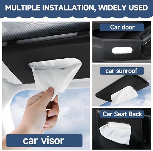 Car Tissue Holder for Visor with Lotion Facial Tissues Included