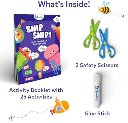Skillmatics Snip Snip, Scissor Skills, Felt Craft Activity, Gift for Kids