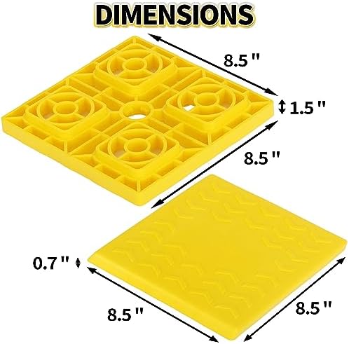 OULEME 12 Pack RV Leveling Blocks, Stackable Jack Blocks, Interlocking Leveling Pads with Carrying Bag, for Camper Travel Trailer