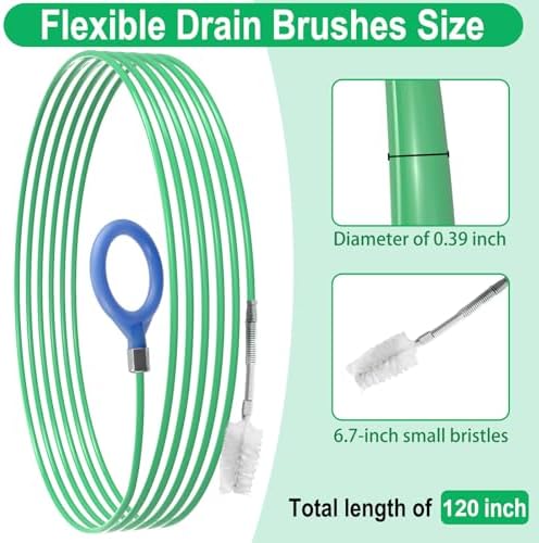 Auto Sunroof Drain Cleaning Tool, 120 Inch Flexible Tube Cleaning Brush