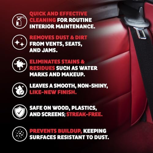 MAXL® Interior Car Cleaner Detailer Spray, NeverDust® Technology, 20 oz