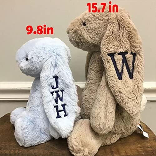 Embroidered Plush Bunny with Child's Name Handmade Custom Plush Toy Child's First Easter Gift