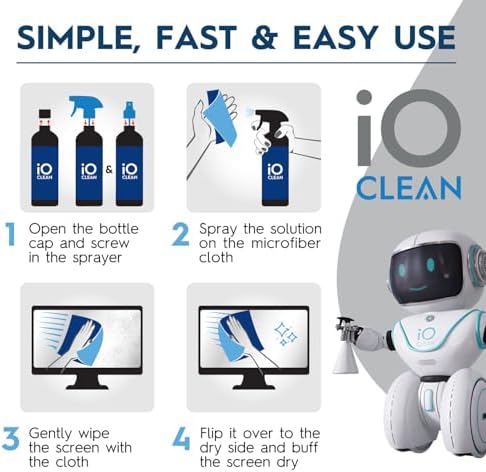iO CLEAN 16oz Screen Cleaner Spray – Best Large Cleaning Kit