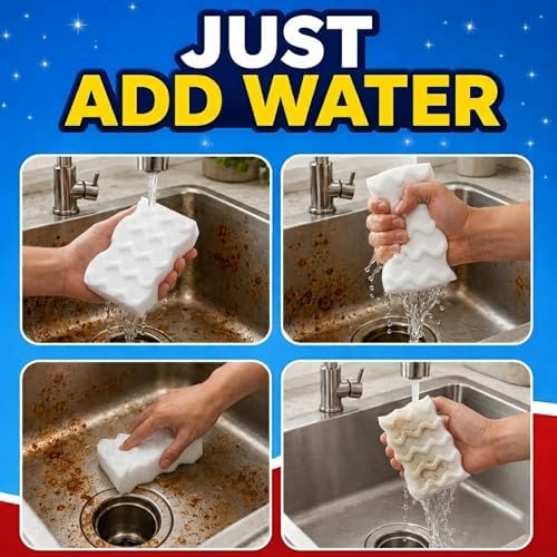 3X Density Magic Sponge Eraser, 20 Pack Cleaning Sponge for Kitchen & Bath