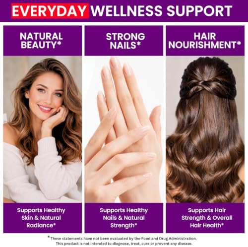 VITBOOST Biotin with Hyaluronic Acid, Collagen and Keratin - 60Ct, 25000mcg