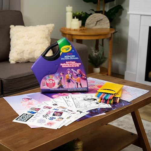 Crayola Kpop Demon Hunters Art Case (40+pcs), Coloring & Sticker Craft Kit