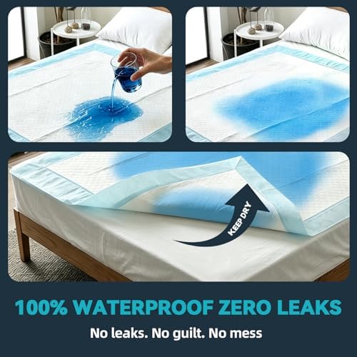 AAY 50 Count Extra Large Disposable Underpads for Incontinence, 40"x36"