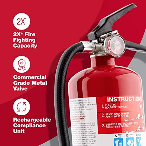 First Alert Fire Extinguisher, Heavy Duty for Home & Commercial Use
