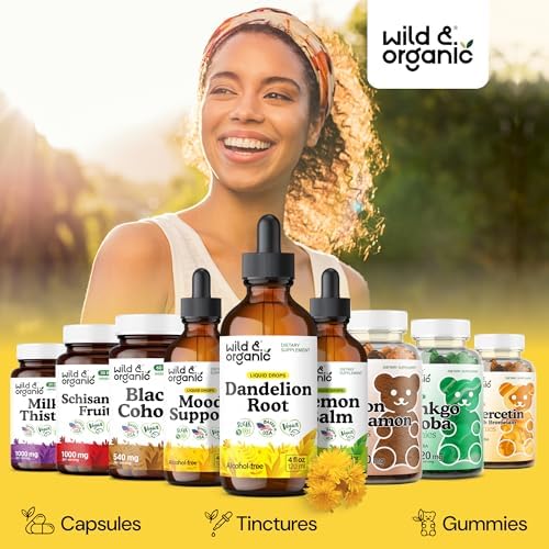 Wild & Organic Dandelion Root Extract Drops - Liver Cleanse Detox - 4 oz