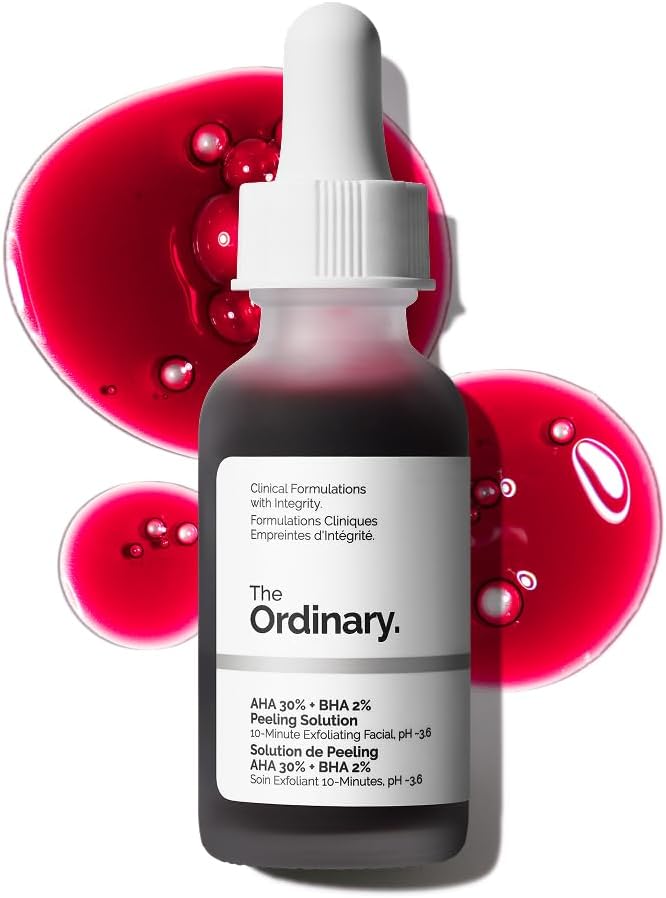 The Ordinary AHA 30% + BHA 2% Peeling Solution, Advanced Exfoliating Peel for Brighter Skin