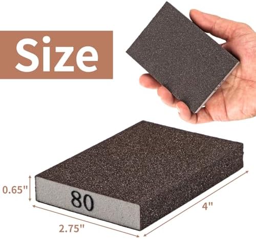 8 Pack Sanding Sponge Block, Wet Dry Sandpaper Sand Paper for Drywall Wood