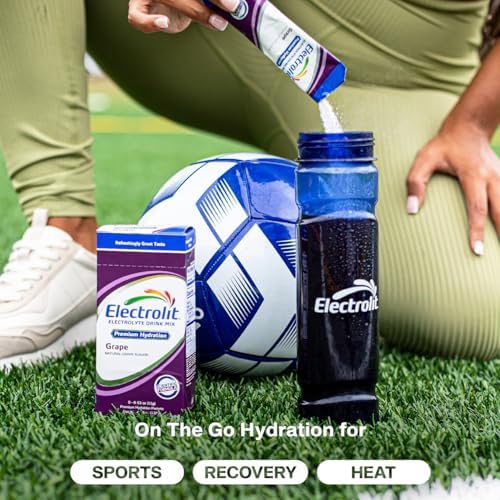 Electrolit Hydration Electrolytes Powder Packets, Grape, 8 Pack