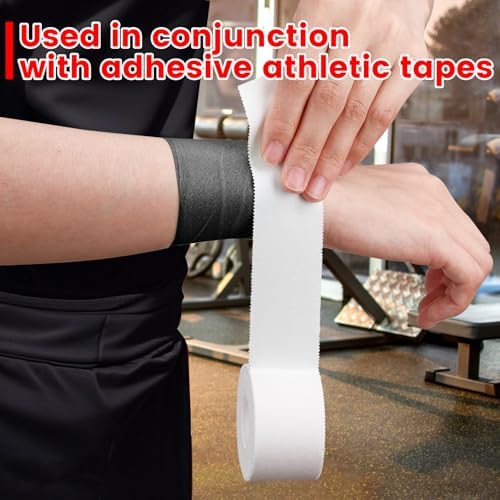 9 Pack Black Pre Wrap Tape, 2.76 Inch x 11 Yards Prewrap Athletic Tape