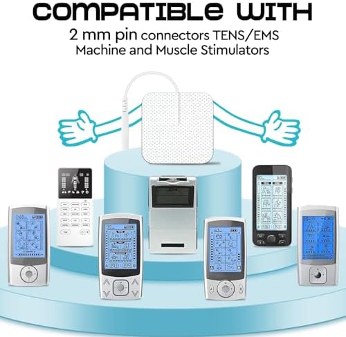 22 Pack Tens Unit Electrode Pads Compatible with Auvon TENS 7000 Stimulator