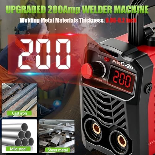 Hpoouo 200Amp 20PCS Rods Stick Welder, Super MINI Portable Welding Machine