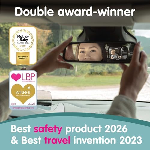 Onco Baby Car Mirror for Rear Facing Seats - Double Award Winning, Non-Slip