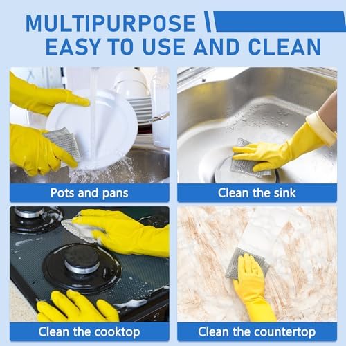 Aidoclip Non-Scratch Steel Wool Dishcloths Kitchen Scrubbers