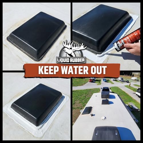 Liquid Rubber RV Lap Sealant, Self-Leveling Roof Sealer, White, 4 Pack