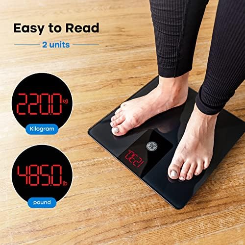 GE Bathroom Scale for Body Weight 500lbs, Digital Weight Scales Heavy Duty
