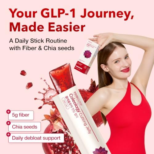 FOODOLOGY Coleology Cutting Jelly, Slimming Jelly Pomegranate, 10 Sticks
