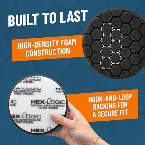 Chemical Guys, 5.5 in Foam Buffing Pad Kit, 3 Pads & Pad Cleaner, 4-Piece