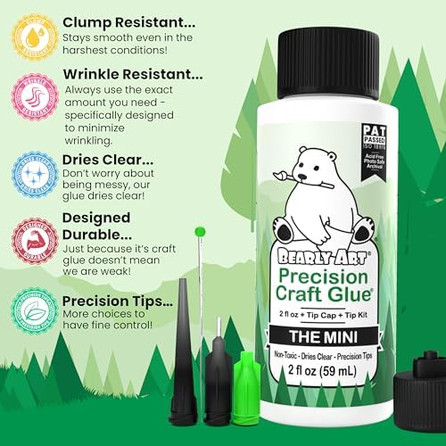 Bearly Art Precision Craft Glue Mini 2 fl oz with Tip Kit Archival
