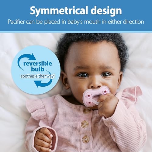 Dr. Brown's Advantage One-Piece Pacifier 0-6m, Ecru/Light-Pink/Pink, 4-Pack