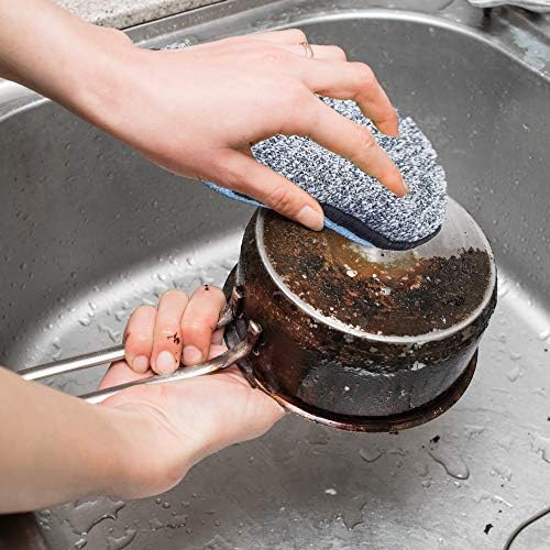 Multi-Purpose Sponges Kitchen By Scrub-it - Non-Scratch Microfiber sponges for Cleaning, Along with Heavy Duty Scrubbing Power - Reusable Dish Sponge for Dishes, Pots and Pans (6 Pack, Small)