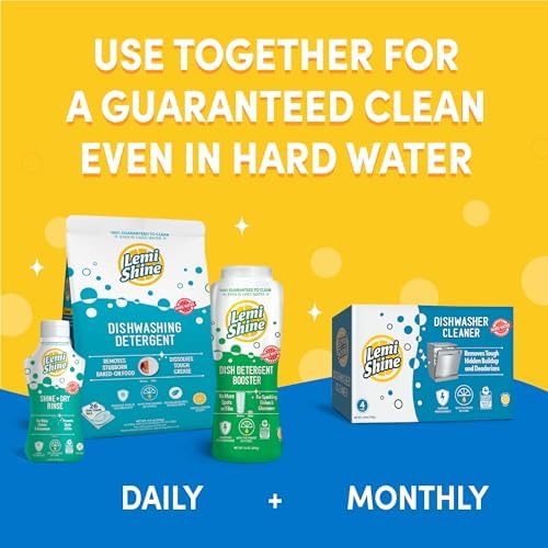 Lemi Shine Natural Dish Detergent Booster - 24 oz (2 Pack)