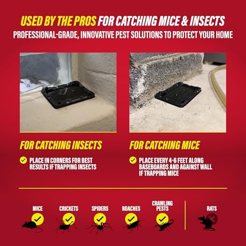Catchmaster 16pk Mouse Glue Traps Indoor for Home, Sticky Mouse & Bug Traps