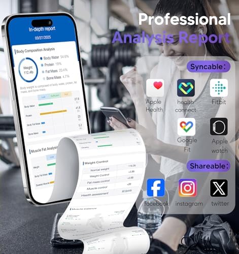 GE Smart Scale for Body Weight: Full Body Composition Analyzer, 50+ Metrics