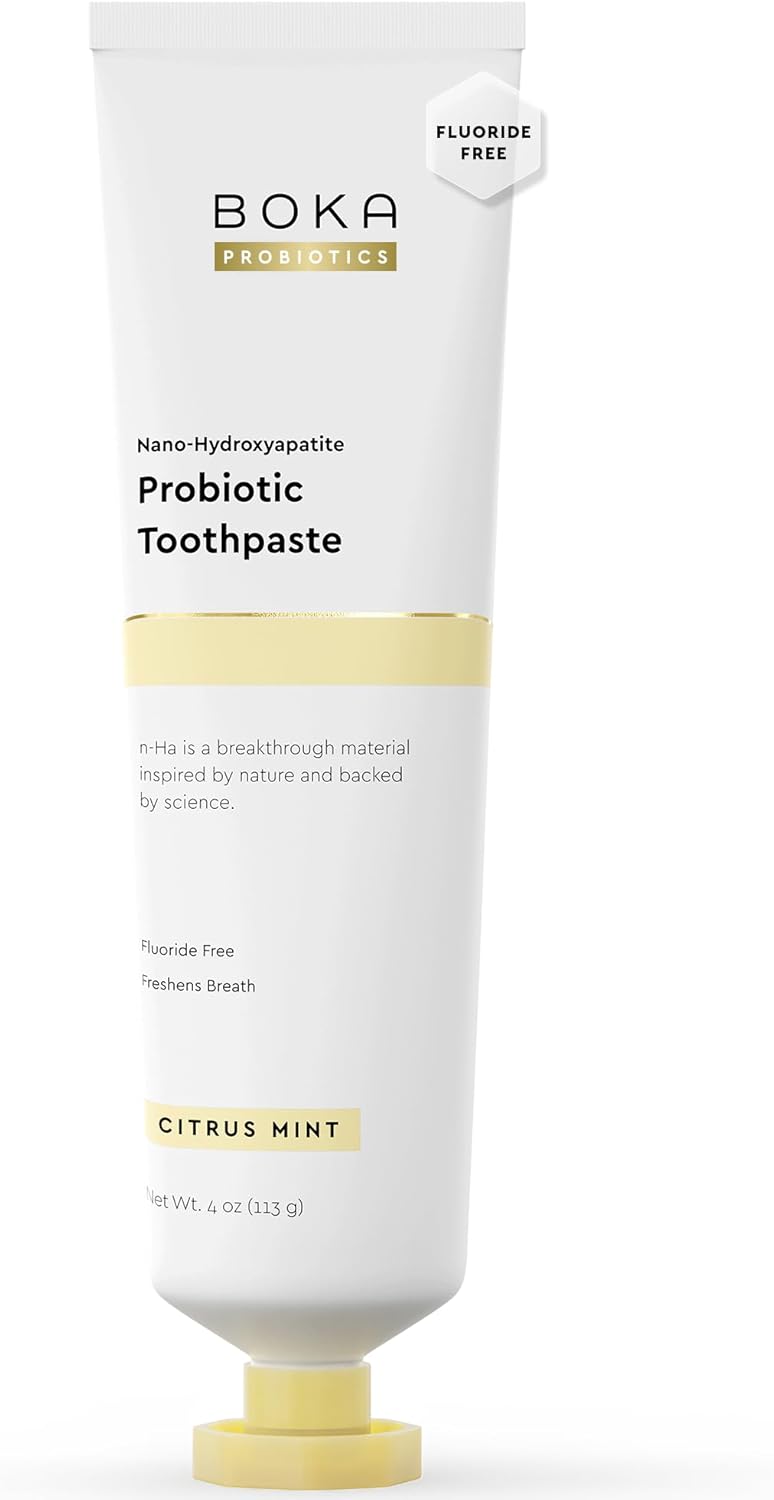 Boka Probiotic Toothpaste - Fluoride Free, Nano Hydroxyapatite Toothpaste