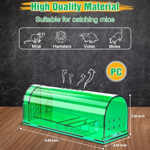 4 Pcs Humane Live Mouse Traps No Kill Reusable Mice Trap Catch