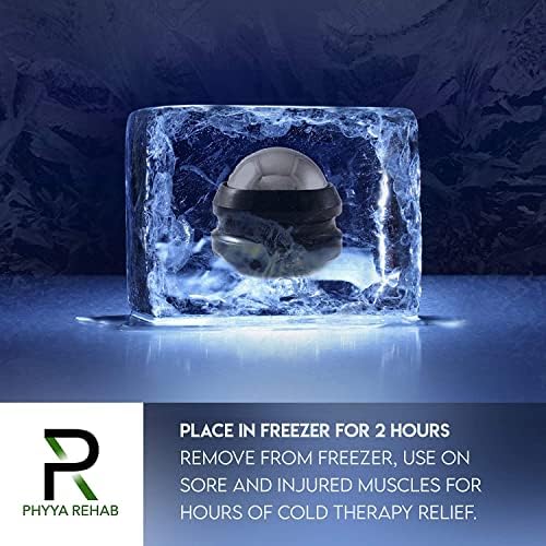 Phyya Rehab - Massage Ice Roller Ball - Roller for Muscles Deep Tissue - Cold Therapy - Plantar Fasciitis Roller