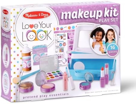 Melissa & Doug Love Your Look Pretend Makeup Kit Play Set – 16 Pieces for Mess-Free Pretend Play (Does NOT Contain Real Cosmetics)